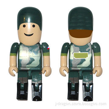 Soldier-shaped USB Pen Drive, JP270, Supports Plug-and-play